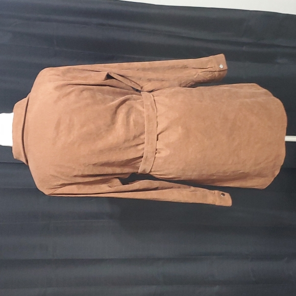 Rust corduroy button up/belted shirt dress - Picture 8 of 8